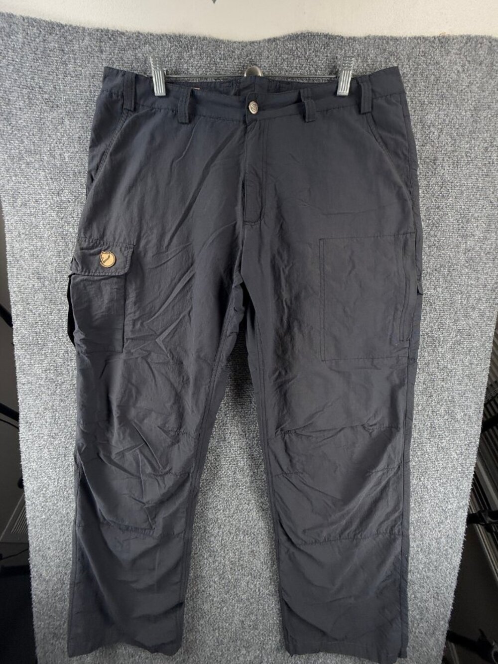 Fjallraven Karl MT Trouser 82827 Hiking Gray Pants 54 Men Woven Logo ACTL 38x32